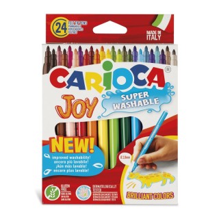 CARIOCA Joy Fine Tip Washable Felt Tip Pens - 24 Pieces