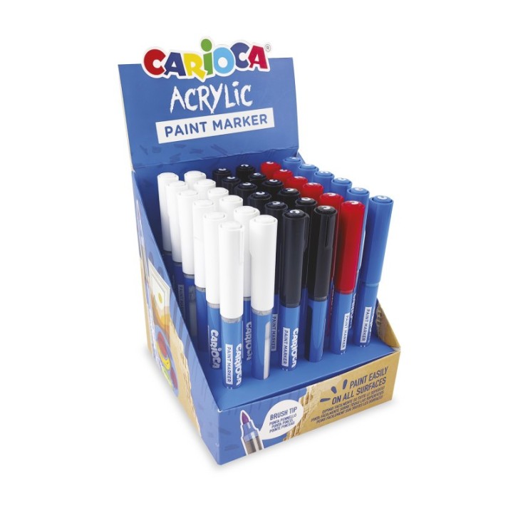 CARIOCA Acrylic Paint Marker Expo - Primary Colors - 36 Pieces