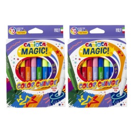 CARIOCA Magic Felt Tip Pens Color Change, 10 Per Pack, 2 Packs