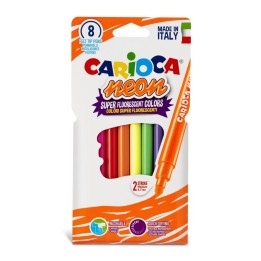 CARIOCA Neon Washable Felt Tip Pens - 8 Pieces