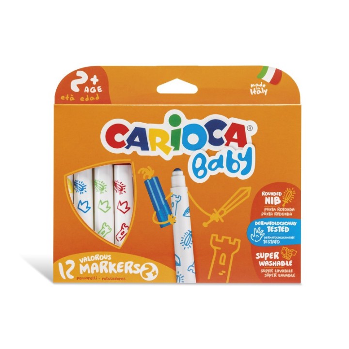 CARIOCA BABY Valorous Washable Marker - 12 Pieces