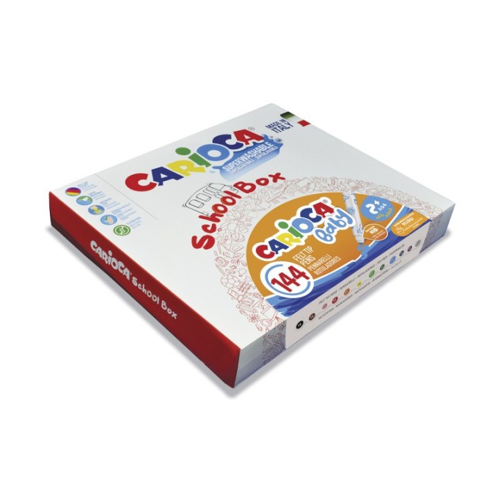 CARIOCA BABY Valorous Washable Marker School Box - 144 Pieces
