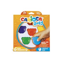CARIOCA BABY Teddy Crayons - 6 Pieces