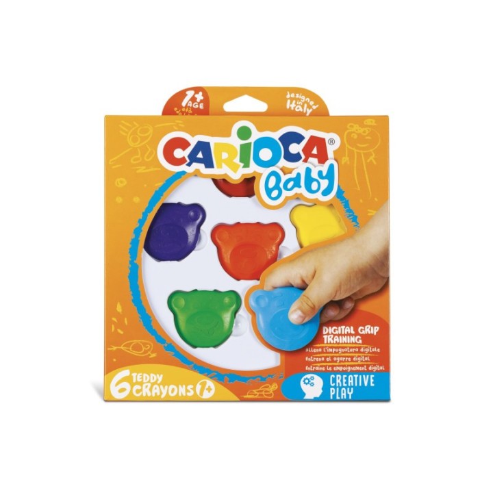 CARIOCA BABY Teddy Crayons - 6 Pieces