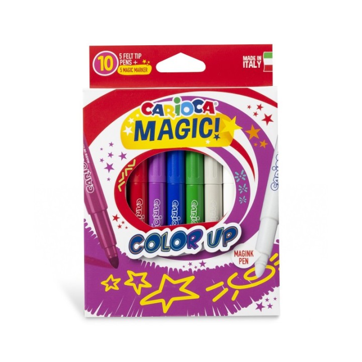CARIOCA Magic Color Up Felt Tip Pens - 10 Pieces
