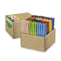 CARIOCA Eco Family Joy Fine Tip Felt Tip Washable Pens School Box - 144 Pieces