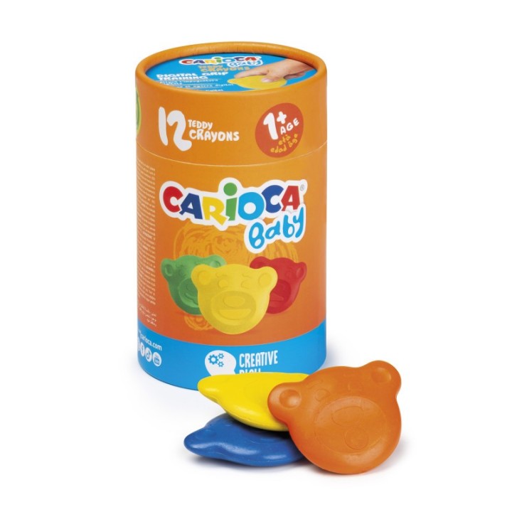 CARIOCA BABY Teddy Crayons - 12 Pieces