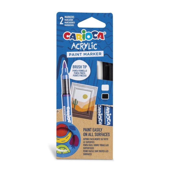 CARIOCA Acrylic Paint Markers - 2 Pieces