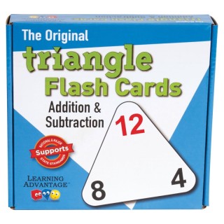 Learning Advantage® The Original Triangle Flash Cards - Addition & Subtraction - Set of 20