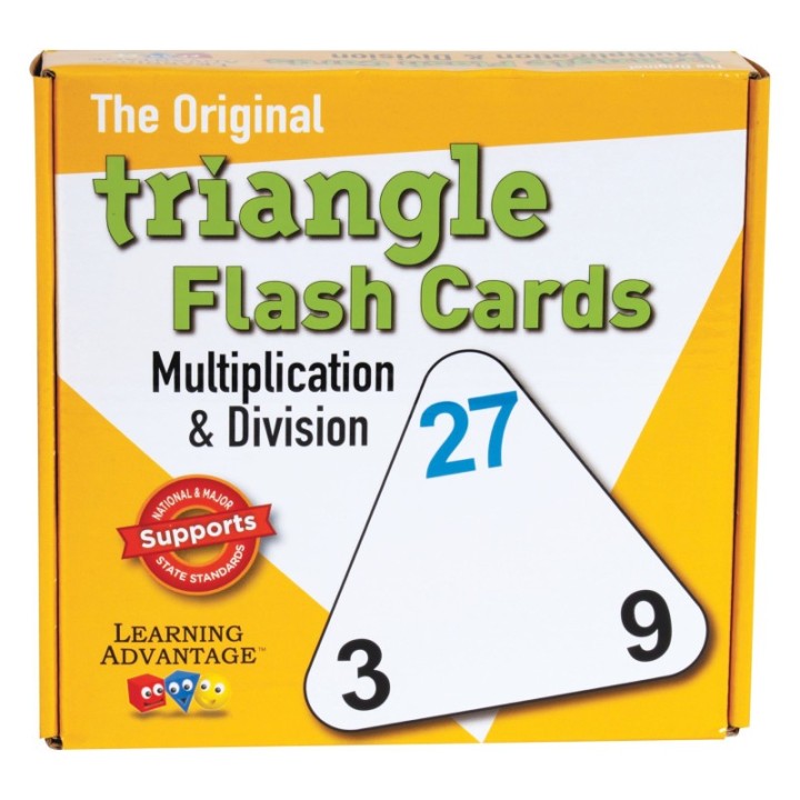 Learning Advantage® The Original Triangle Flash Cards - Multiplication & Division - Set of 20