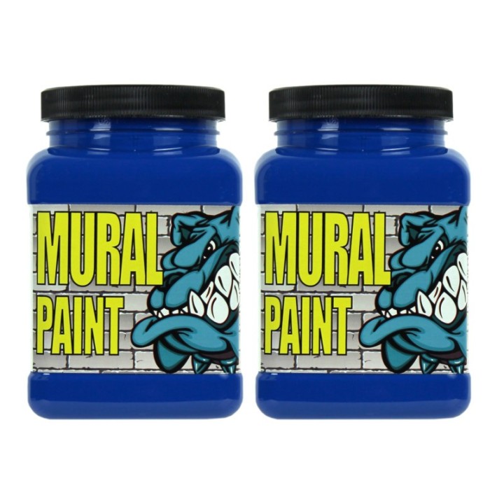 Chroma Mural Paint, Pint, Ice (Blue), Pack of 2