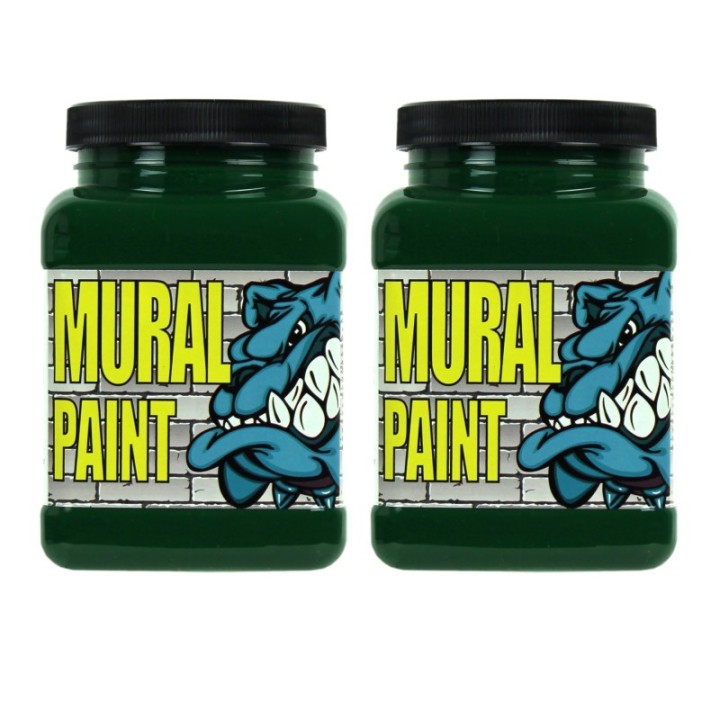 Chroma Mural Paint, Pint, Go (Green), Pack of 2
