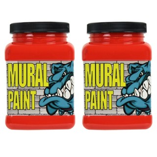 Chroma Mural Paint, Pint, Fury (Orange), Pack of 2