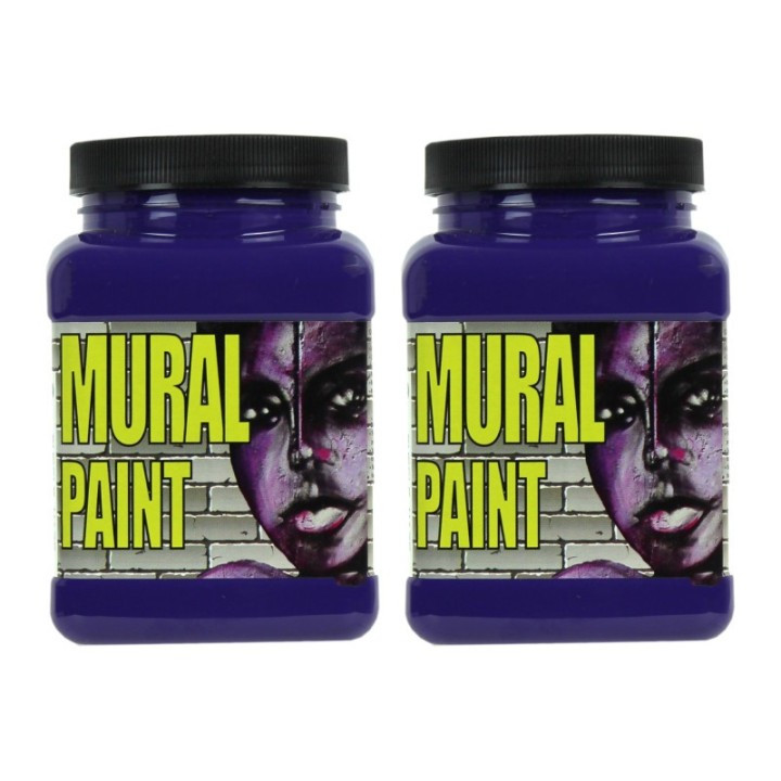 Chroma Mural Paint, Pint, Purple Haze (Violet), Pack of 2