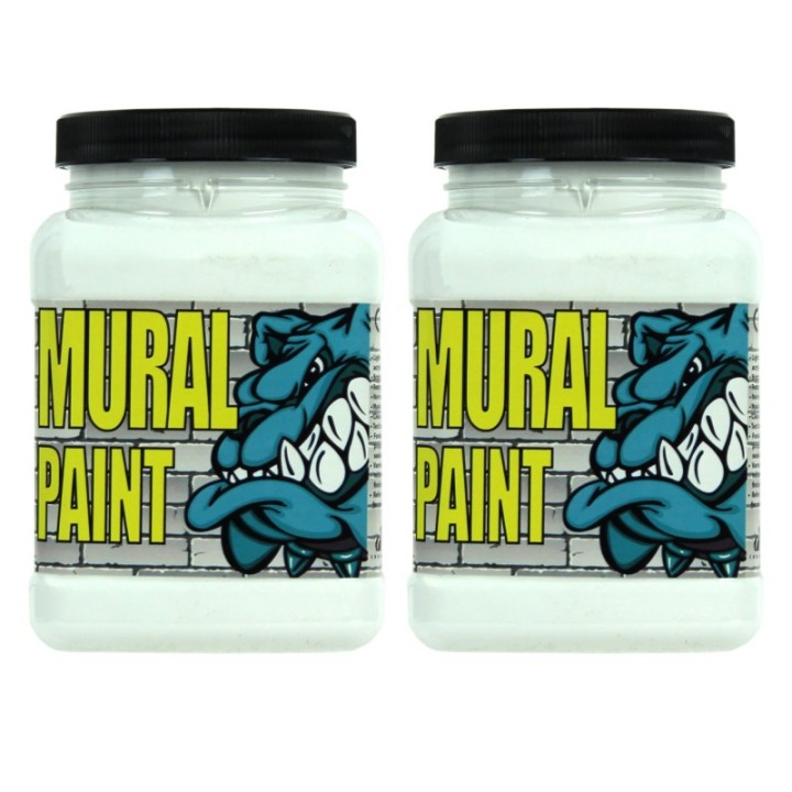 Chroma Mural Paint, Pint, Polar (White), Pack of 2