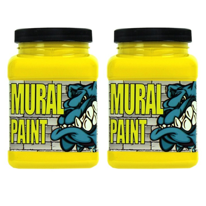 Chroma Mural Paint, Pint, Scorched (Yellow), Pack of 2