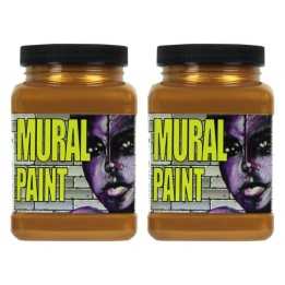 Chroma Mural Paint, Pint, Glam Rock (Gold Metallic), Pack of 2