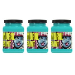 Chroma Mural Paint, Pint, Calypso (Cobalt Turquoise Light), Pack of 3