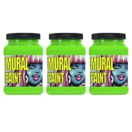 Chroma Mural Paint, Pint, Slime (Green Light), Pack of 3