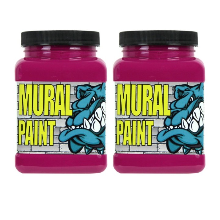 Chroma Mural Paint, Pint, Pucker (Magenta), Pack of 2