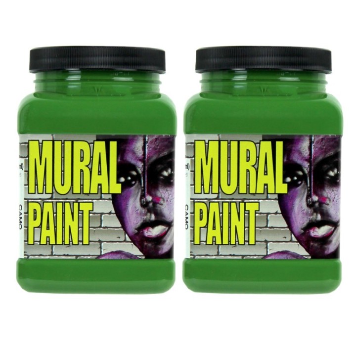 Chroma Mural Paint, Pint, Camo (Dark Green), Pack of 2