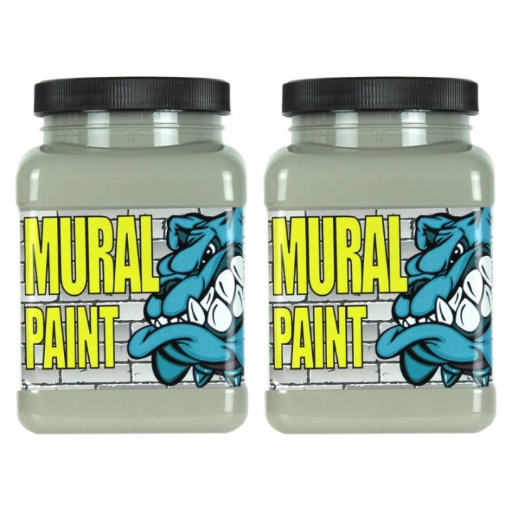 Chroma Mural Paint, Pint, Fog (Gray), Pack of 2