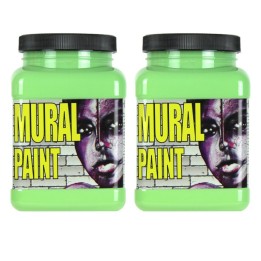 Chroma Mural Paint, Pint, Mint (Light Green), Pack of 2