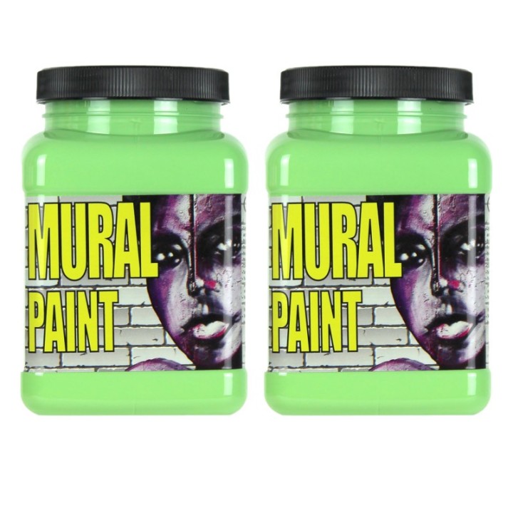 Chroma Mural Paint, Pint, Mint (Light Green), Pack of 2