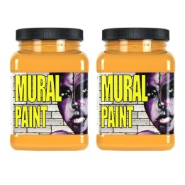 Chroma Mural Paint, Pint, Nacho (Yellow Orange), Pack of 2