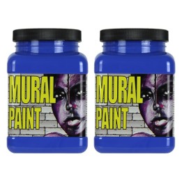 Chroma Mural Paint, Pint, Neptune (Cobalt Blue Hue), Pack of 2