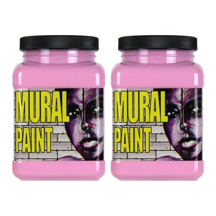 Chroma Mural Paint, Pint, POP (Pink), Pack of 2