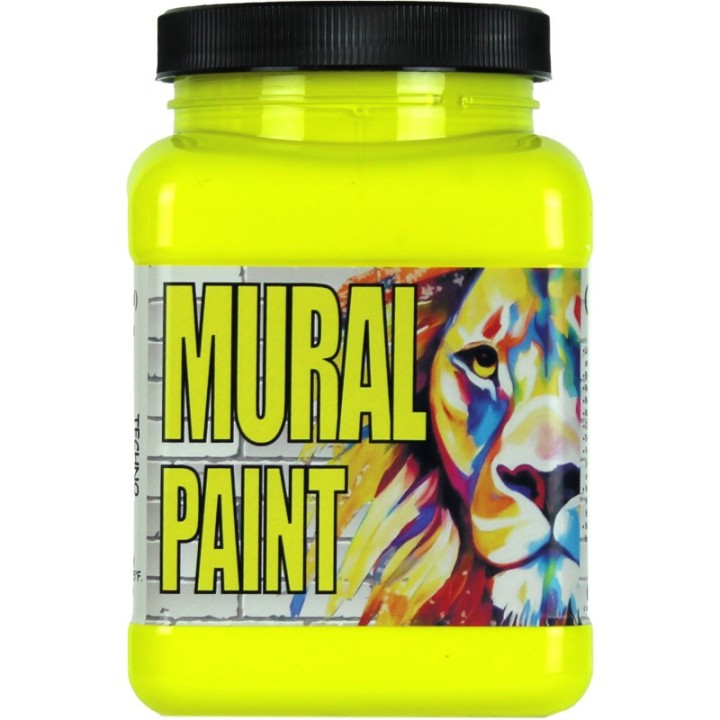 Chroma Mural Paint, Pint, Techno Yellow (Neon)