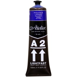 Atelier A2 Heavy Body Lightfast Artist Acrylic, 4 oz., Pthalo Blue