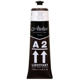 Atelier A2 Heavy Body Lightfast Artist Acrylic, 4 oz., Titanium White
