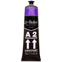 Atelier A2 Heavy Body Lightfast Artist Acrylic, 4 oz., Dioxazine Purple Hue