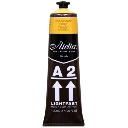 Atelier A2 Heavy Body Lightfast Artist Acrylic, 4 oz., Yellow Oxide