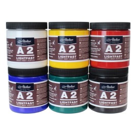 Atelier A2 Heavy Body Lightfast Artist Acrylic, 237 ml Jars, 6 Color Set