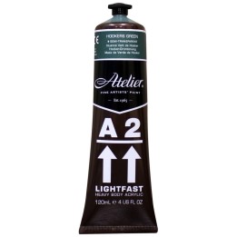 Atelier A2 Heavy Body Lightfast Artist Acrylic, 4 oz., Hookers Green Hue (Forest Green Hue)