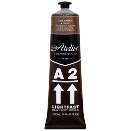Atelier A2 Heavy Body Lightfast Artist Acrylic, 4 oz., Raw Umber