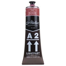 Atelier A2 Heavy Body Lightfast Artist Acrylic, 4 oz., India Red Oxide