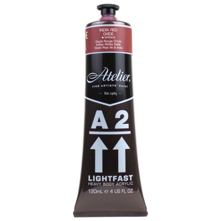 Atelier A2 Heavy Body Lightfast Artist Acrylic, 4 oz., India Red Oxide