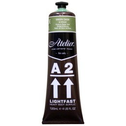 Atelier A2 Heavy Body Lightfast Artist Acrylic, 4 oz., Green Oxide Hue