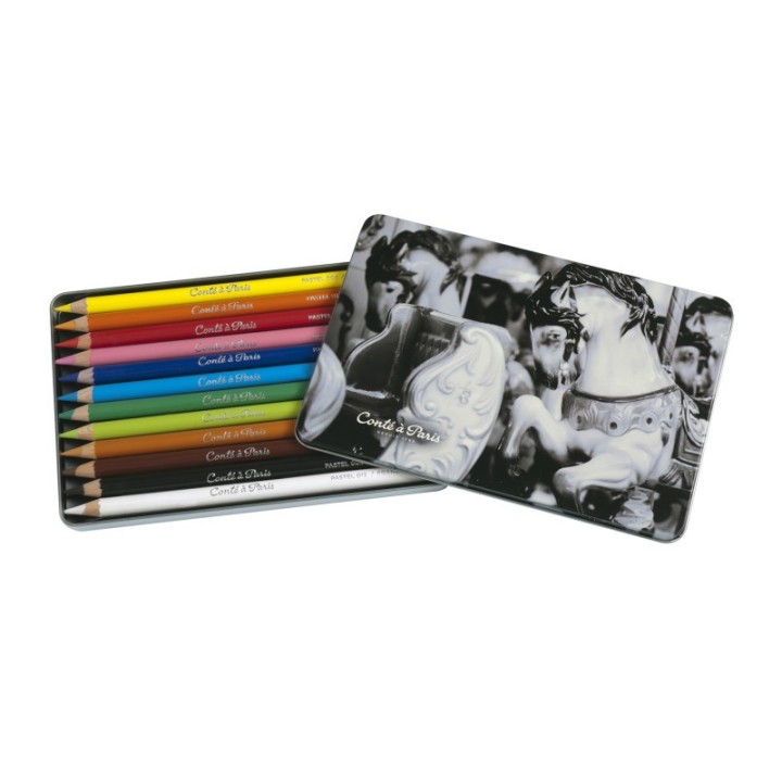 Conté à Paris Pastel Pencils, Assorted Colors, Set of 12