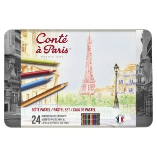 Conté à Paris Pastel Pencils, Assorted Colors, Set of 24