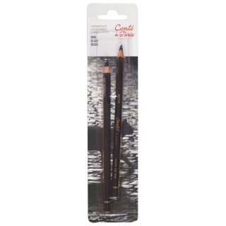 Conté à Paris Pastel Pencils, Black, Set of 2
