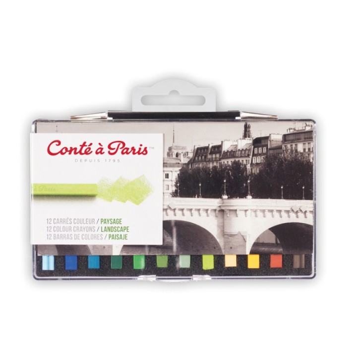 Conté à Paris Carrés Couleur Pastel Crayons, Landscape Colors, Set of 12