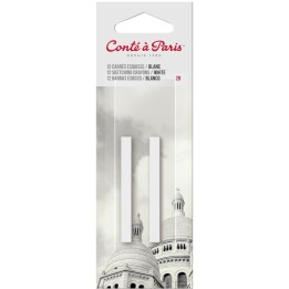 Conté à Paris Carrés Esquisse Sketching Pastel Crayons, White 2B, Pack of 2