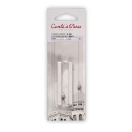 Conté à Paris Carrés Esquisse Sketching Pastel Crayons, White B, Pack of 2