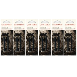 Conté à Paris Carrés Esquisse Sketching Pastel Crayons, Black HB, 2 Per Pack, 6 Packs