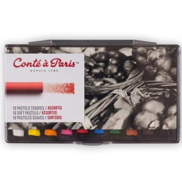 Conté à Paris Soft Pastels, Assorted Colors, Peggable Set of 10